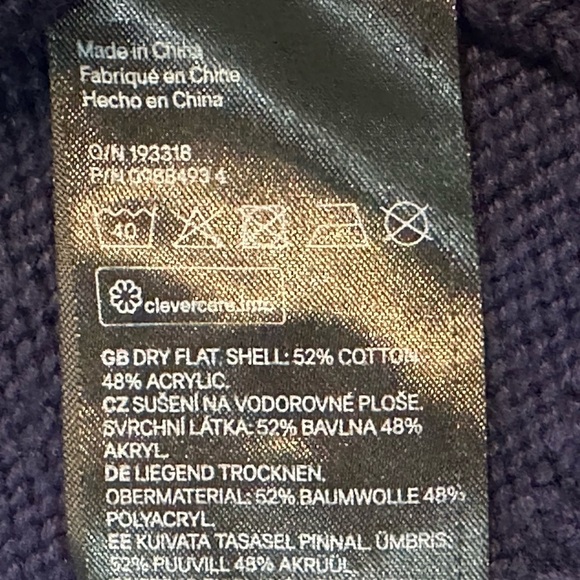 H&M Divided NY Logo, v-neck cropped Cardigan Sweater. Academia Preppy Sz L - Picture 5 of 9